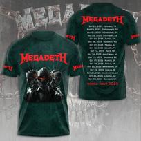 Sunkiojo Metalo Roko Grupė Megadeth 3D Spausdintas Kūrybiškas Hip-hop Stiliaus Šaunus Viršus Vasaros Vyriški Atsitiktiniai Mados Trumpomis Rankovėmis O-kaklo Drabužiai L gray
