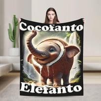 Itališkas Brainrot Gyvūnų Pledas Cappuccino Assassino Vilnos Nuostabus Minkštas Mėtomas Pledas Namams Žiema 100x150cm
