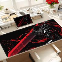 Guts sword in berserk Mouse Mat Berserk Guts Gamer Gaming Mouse Pad Computer Accessories Big Keyboard Laptop Padmouse Speed Desk 800x400x2mm gray