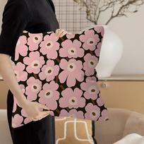 Marimekko-U-Unikko Gėlės Pagalvės Dovanos Namų Biuro Baldai Miegamojo Sofos Automobilio Pagalvėlės Užvalkalas Dėklas 45X45Cm Peach skin 40*40(CM)-1Pcs
