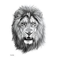 Rankos Balto Tigro Liūto Vilko Gyvūno Tribalinis Dizainas Laikini Tatuiruotės Lipdukas Tatu Lipdukas gray
