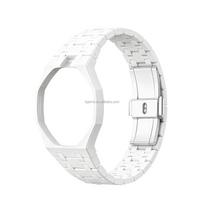 Laikrodžio modifikavimo rinkinys Bio-keraminis laikrodžio korpusas Apyrankė Suderinama su S-watch X Royal Pop Kišeninio laikrodžio Dalies Pakeitimas white