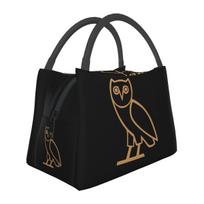 October's Very Own Drake's Owl Insulated Lunch Bag for Women Picnic Storage Food Boxes Container Cooler Thermal Lunch Box Tote One Size black