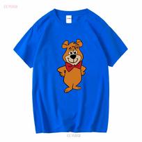 Unisex T-shirt Bubu 2 Meško Yogi Ranger Smith draugas Jellystone Ilgomis arba trumpomis rankovėmis Vintage skalbta dizainerio drabužiai L blue