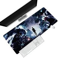 Žaidimų pelės kilimėlis Anime Solo Leveling Didelis stalo kilimėlis XXL Kompiuterio priedai Pelės kilimėlis 900x400 Apvirintas kraštas Guminis klaviatūros kilimėlis 30cmx60cm(11.8x23.6inch) gray