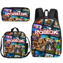 3D Anime Kuprinė Trys dalys Roblox Studentų Kuprinė Maisto Krepšys Pieštukinė Dėžutė Spausdinta Mokyklinė Kuprinė Schoolbag