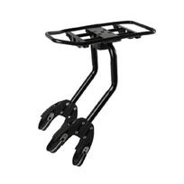 Mountain Bike Rear Seats Rack Holder with Side Frame, Bike Rear Rack Carriers Bicycles Rear Luggage Travel Carriers Rack black