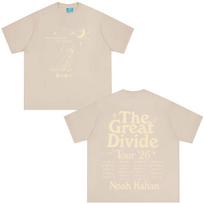 Noah Kahan Didžiojo Skilimo Turo 2026 Marškinėliai 100% Medvilnė Unisex Unisex Populiarus Oversize Madingas Marškinėlis Streetwear Gerbėjo Dovana M beige