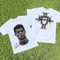Cristiano Ronaldo Futbolo Superžvaigždės Grafinis Naujas Marškinėliai 100% Medvilnės Unisex Populiarus Dydžio Negalvojantis Mados Marškinėliai Streetwear M gray