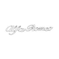 1 vnt. Metalinis automobilio stiliaus 3D lipdukas Automobilio kėbulo šoninis emblemos priedas Alfa Romeo 146 147 155 156 159 Stelvio Giulia Giulietta RZ7 sidabras