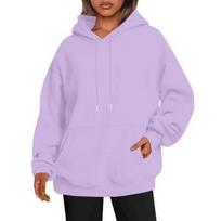 Women Plus Size Loose Hoodie Thick Mid Length Solid Color Hooded Fall Winter Long Sleeves Big Pocket Elastic Cuffs XXXXXL gray