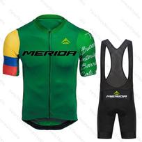 Merida trumpomis rankovėmis dviratininko marškinėlių rinkinys ir bib šortai Rinkinys Pro Race Dviračių apranga Kostiumas Vyrams Vasaros MTB Ropa Maillot Kvėpuojantis 3XL