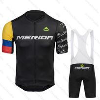Merida trumpomis rankovėmis dviratininko marškinėlių rinkinys ir bib šortai Rinkinys Pro Race Dviračių apranga Kostiumas Vyrams Vasaros MTB Ropa Maillot Kvėpuojantis M