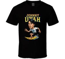 Johnny Utah Point Break Retro 90s Action Movie Caricature Unisex T-shirt S gray