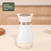 Modern Kitchen Spice Jar Set With Glass And Stainless Steel For Home Cooking And Bbq White