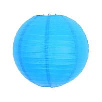 Decoration Mid Autumn Festive Lanterns Hanging Lanterns Round Paper Lanterns Paper Lamp Ball blue-20cm blue
