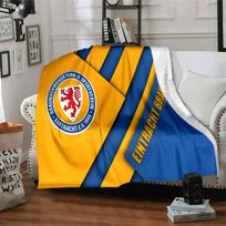 Braunschweig Fc herbo dizaino flanelinis pledas, minkštas poliesteris, modernus dizainas, visų sezonų, skirtas stovyklavimui, kelionėms, dovanoms šventėms ar gimtadieniams 75x90cm