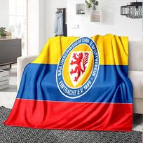 Braunschweig Fc herbo dizaino flanelinis pledas, minkštas poliesteris, modernus dizainas, visų sezonų, skirtas stovyklavimui, kelionėms, dovanoms šventėms ar gimtadieniams 150x200cm