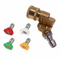 Pressure Washer Angle Adapter Cleans Hard-to-Reach Areas Pivoting Pressure Washer Coupler Pivoting Coupler 180-Degree Rotation