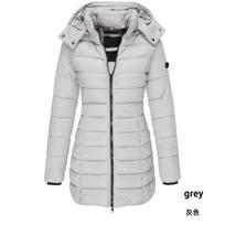 Winter Women's Mid-length Slim-fit Warm Padded Cotton Parka Comfortable Casual Quilted Coat XXL