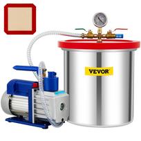 VEVOR Vacuum Chamber with Pump Vacuum Chamber Kit 5 Gal/18.9 L 5CFM 1/3HP Single Stage