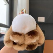 Rankinės Pakabukas Kiškio Raktų Pakabukas Pliušinės Lėlės Pliušinis Kiškis Raktų Žiedas Kiškio Kailio Raktų Pakabukas Papuošalai Dovanos White Brown gray