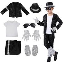 Helovino Cosplay apranga pasirodymui, vakarėliui, Michael Jackson, įžymybės gimtadieniui, karnavalui, Billie Jean, pop žvaigždės MJ kostiumas 150 white
