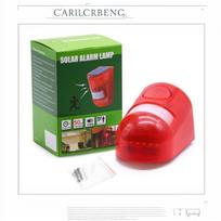 Outdoor Solar Alarm Light Infrared Motion Activated Siren IP54 Waterproof for Farm  Animal Deterrence raudona