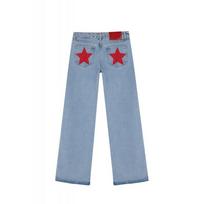Y2K Sweet Spicy Style Wide Leg Straight Jeans Women Low Waist Stretch Denim Pants With Star Embellishment Medium gray