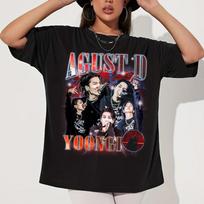 SUGA BTS Agust D KPOP Graphic Unisex T-Shirt S-5XL XXXL black