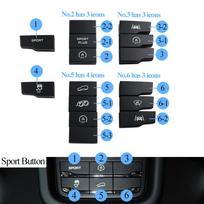 Automobilio salono centrinio valdymo funkcijų mygtukų oro kondicionieriaus mygtukų dangteliai Porsche Cayenne 7P5 Panamera 970 Macan 95B Sport Button 1PC gray