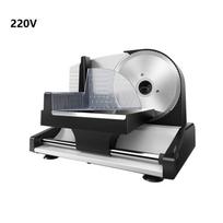 110 V 220 V elektrinė mėsos pjaustyklė, vaisius aviena, kumpis, duonos skrudintuvas, nerūdijančio plieno ašmenys, reguliuojamo storio 1–15 mm gray