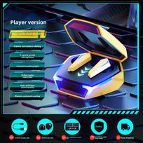 Belaidės „Bluetooth“ ausinės Triukšmą slopinančios „Esports Game Music“ į ausį geltona