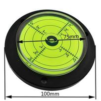 Apvalus metalinis gulsčiukas su burbuliuku, horizontalus prietaisas su tvirtinimo skylės skersmeniu 50mm-100mm