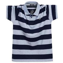 Vyriški polo marškinėliai trumpomis rankovėmis vasariniai dryžuoti medvilniniai verslo laisvalaikio vyriški polo marškinėliai atvartu apykaklė M-6XL L pilka