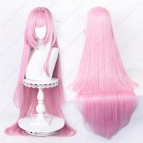 Elysia Cosplay Perukas 80cm/110cm Ilgas Rožinis Mišrios Spalvos Perukas Karščiui Atsparus Sintetinis Plaukas Helovino Vakarėliui Vaidmenų Žaidimui Perukai as the picture- white