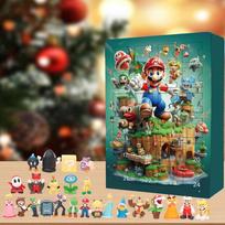 Mario Bros Super Advento Kalendorius 24 Dienos Kalėdų Atgalinės Ataskaitos Dovanos Aklas Dėžutė 24vnt Mario B blue
