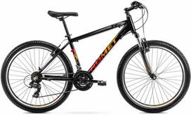 Dviratis Romet Rambler R6.0 2025 juodas-oranžinis-red-14" / S (Dydis: 14" / S)