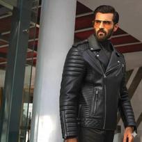 Men's Handmade New Jacket Real Lambskin Leather Motorcycle Biker Stylish Causal L gray