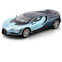 1/24 Bugatti Tourbillon Chiron lydinio sportinio automobilio modelis Metalinis liejimo būdu pagamintas Super lenktynių transporto priemonės automobilio modelis Garso ir šviesos simuliacija Vaikų dovana mėlyna