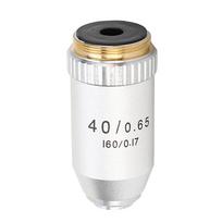 40X Achromatic Objective RMS Size Brass Stainless Steel Auto Rebound Microscope Objective Replacement