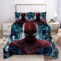 Marvel Comics Žmogus-voras Anime Patalynės Komplektas Antklodės Užvalkalas 1009 Poliesteris Tinka Vaikams Ir Suaugusiems 3 Dalių Komplektas AU Single(140*210cm)3pcs