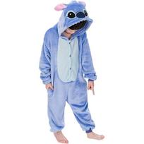 Vaikų Stitch Cosplay Kostiumas Flanelinis Pižama Anime Lilo & Stitch Kombinezonas Vienas Dalies Pižama Helovino Kostiumas Vaikui 130 gray