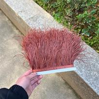 Plunksnos1Metras Natūralios Stručio Plunksnos Apdailos Kutai 8-10cm Purūs Tikri Stručio Plunksnų Kaspinai Vestuvių Šventinės Suknelės Siuvimo Dekoravimui 8-10cm 1meter
