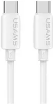 USAMS U98 30W 3A silikoninis greito įkrovimo laidas USB-C į Lightning baltas