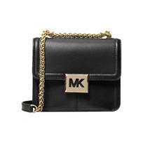 Michael Kors MK Sonia Small Chain Leather Solid Color Flap Large Logo Leather Shoulder Crossbody Bag Women bags Black 35F1G6SS5L-001 Shopping Bag gray
