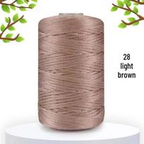 125g ledo šilko lino siūlų mezgimui: Vidutinio storio, lengvas ir blizgus skrybėlių, krepšių, pagalvių ir nėrimo projektams. šviesios kavos spalvos