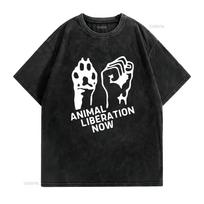 Gyvūnų Teisių Veganų Moteriški Marškinėliai vintage Išplauti Tampri homme Švelnus mados Viršus Kasdieniam Dėvėjimui Kvėpuojantis M black
