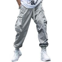 Aukštos kokybės medvilninės madingos   Laisvalaikio Al krovininės kelnės Streetwear Harajuku sportinės kelnės Vyriškos sportinės kelnės 2XL gray