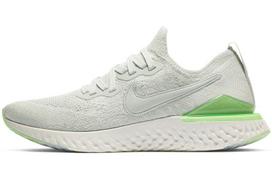 Nike Epic React Flyknit 2 Light Silver Lime Blast Women's BQ8927-005 44.5